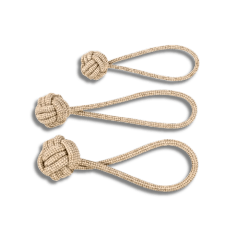 Hundeball Schlaufe Cotton Jute nachhaltig Spielzeug umweltfreundlich