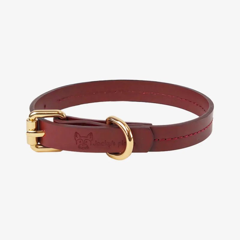 Elegance dog collar – Burgundy