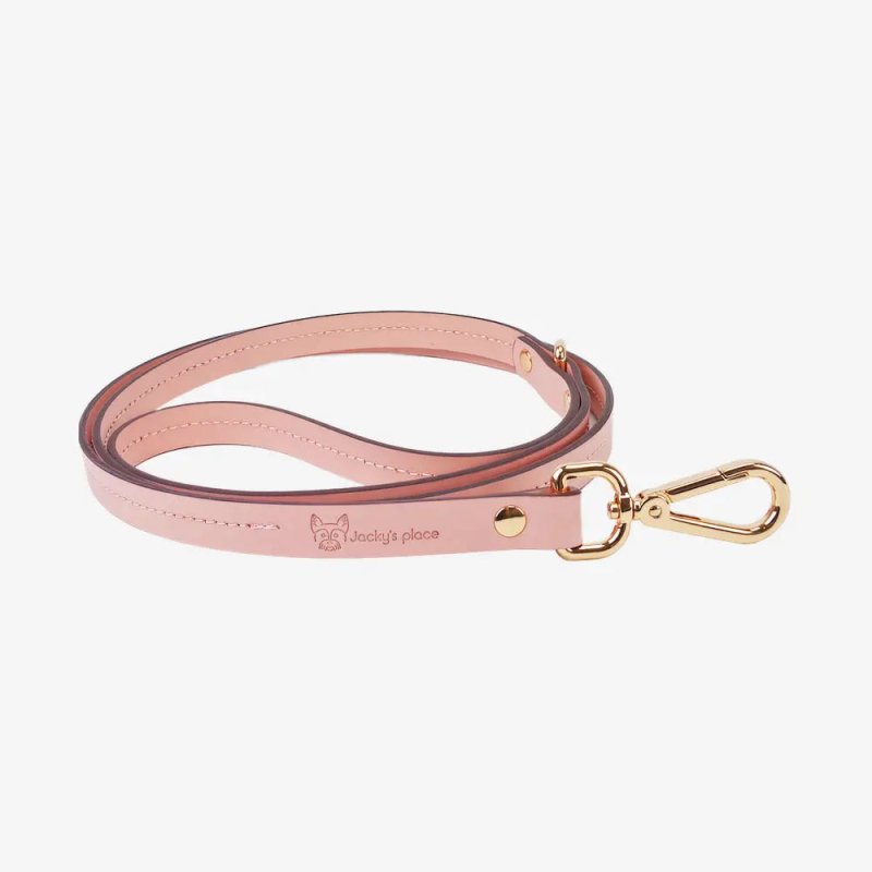 Hundeleine rosa dog leash pink elegant vegetable tanned leather sustainable