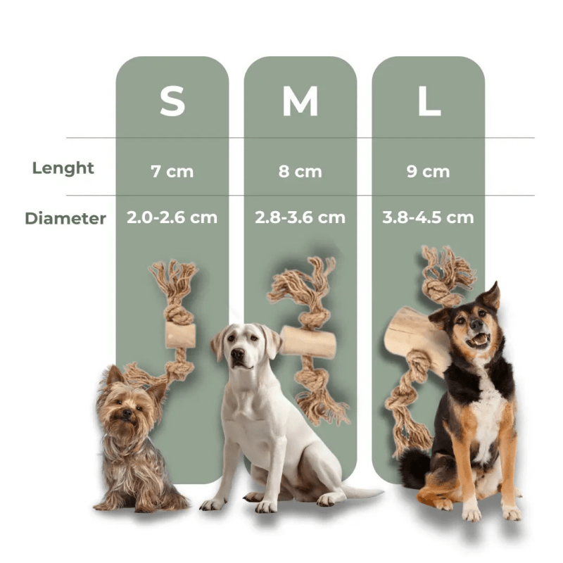 Kaffeeholz Seil coffee wood rope dog toy vegan natural caffeine free