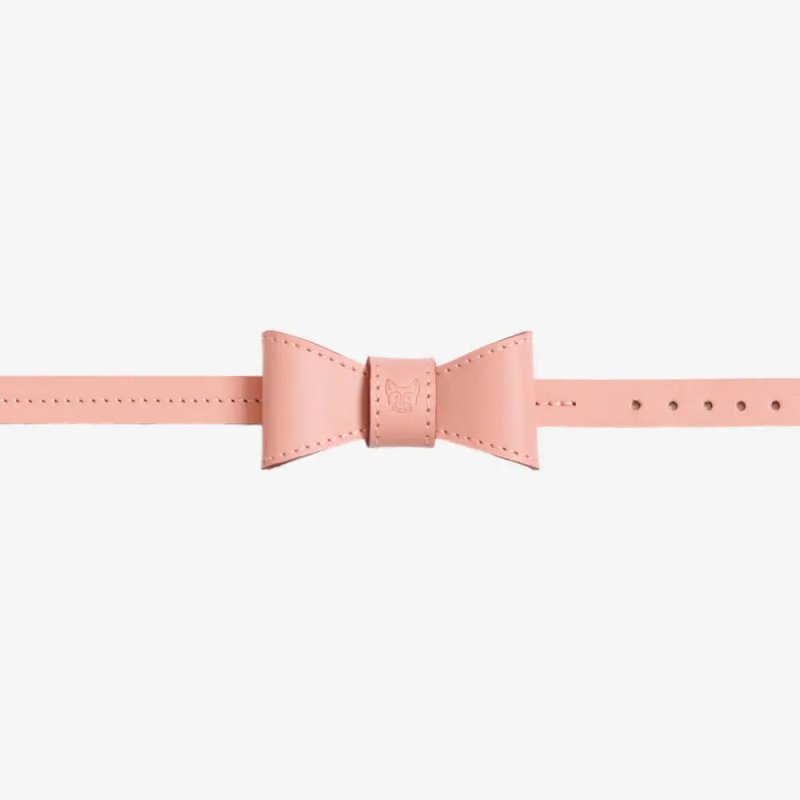 Pink dog collar hundehalsband pink vegetable tanned leather durable elegant design