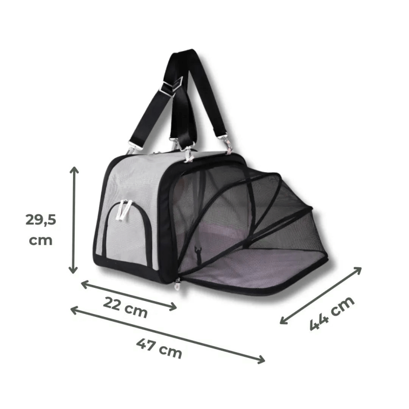 Hundetragetasche Flugzeug grün airline approved dog carrier IATA sustainable