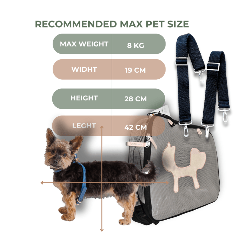 Mesh Pet Carrier Bag XTRA Pink - Sustainable Dog Carrier for Airplane & Car - Jacky's Place