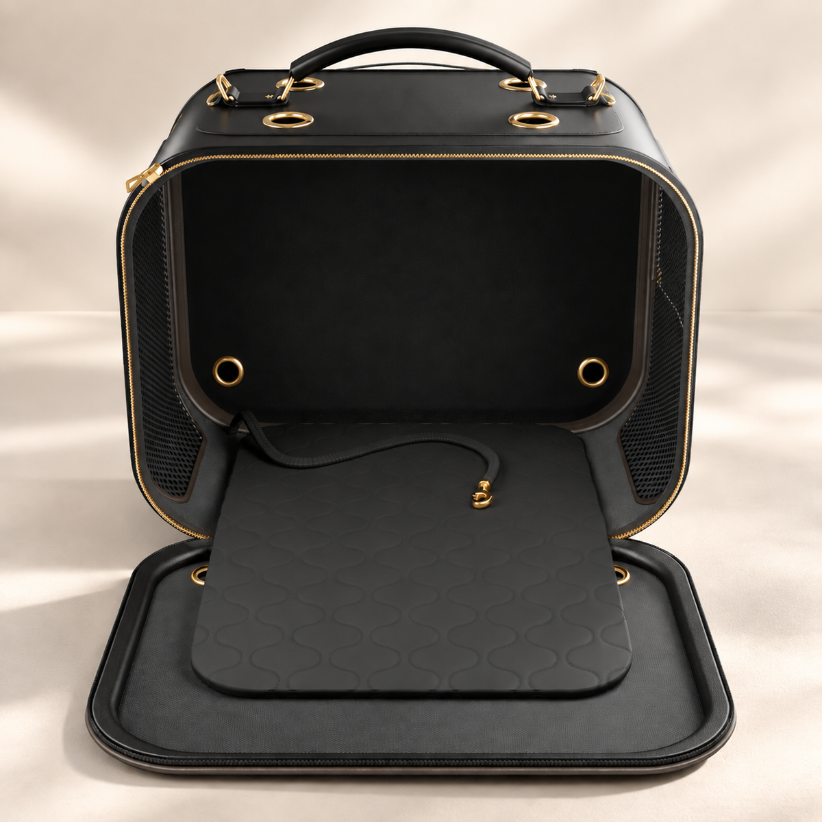 Bamboo Leather Pet Carrier