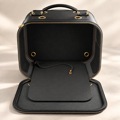 Bamboo Leather Pet Carrier