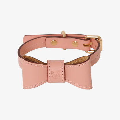 Pink Hundehalsband pink dog collar premium leather nachhaltig eco-friendly elegant