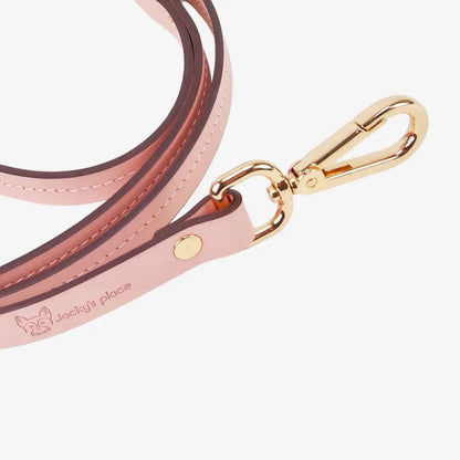 Rosa Hundeleine pink dog leash premium leather nachhaltig eco-friendly elegant