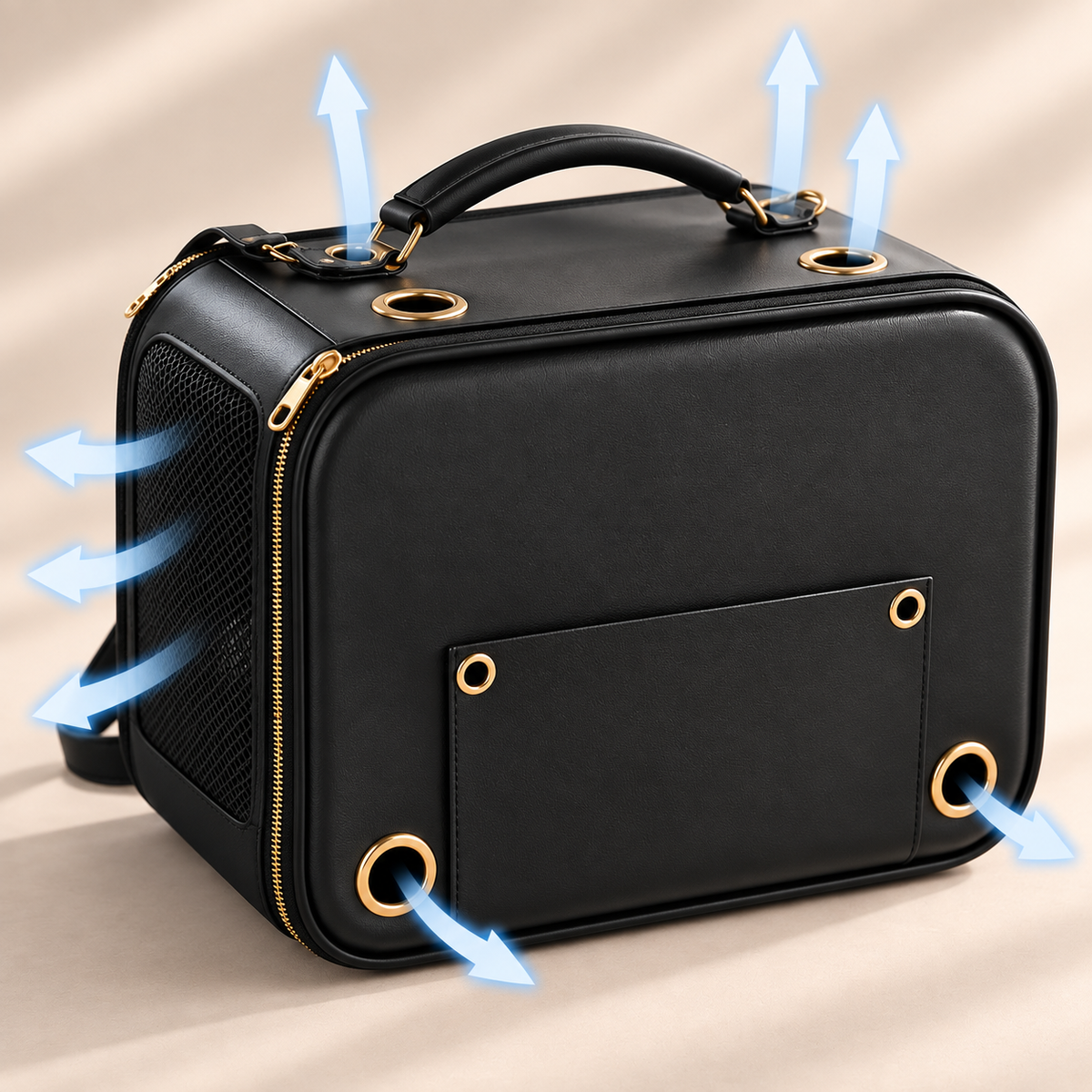 Flugtaugliche Premium Hundetasche fürs Flugzeug, perfekt geeignet als Handgepäck in der Flugkabine.