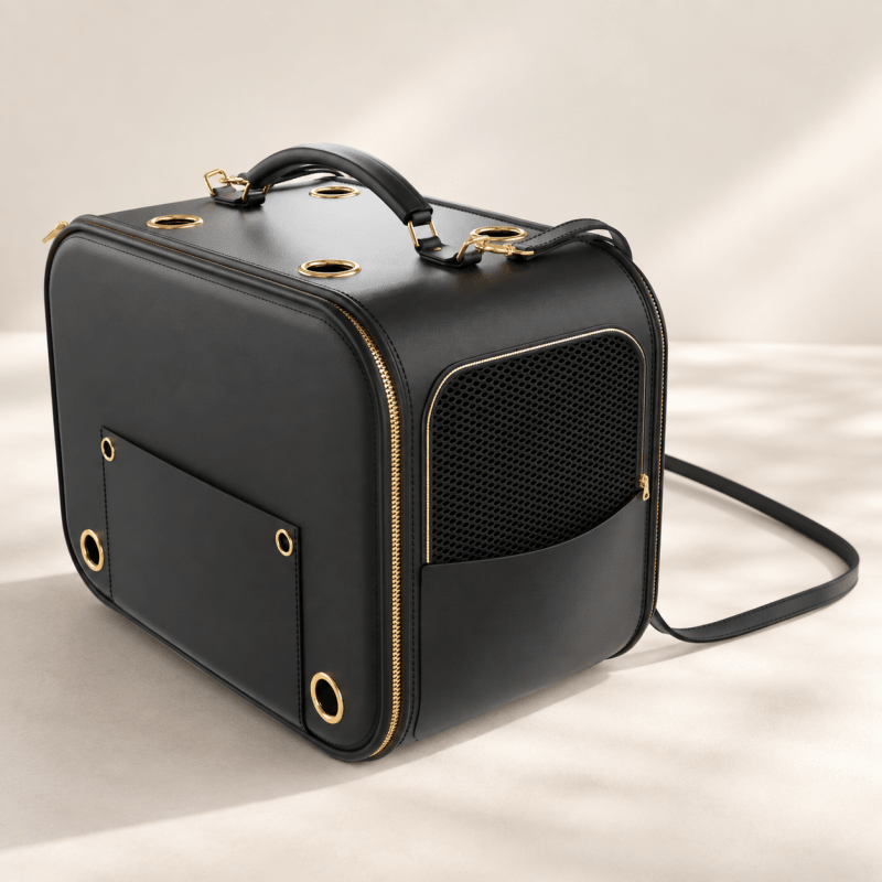 Bamboo Leather Pet Carrier - Jacky's Place