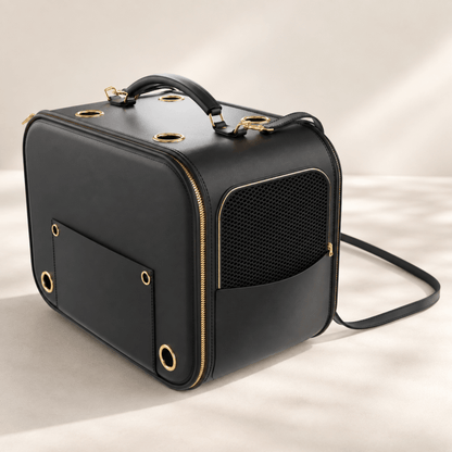 Bamboo Leather Pet Carrier - Jacky's Place