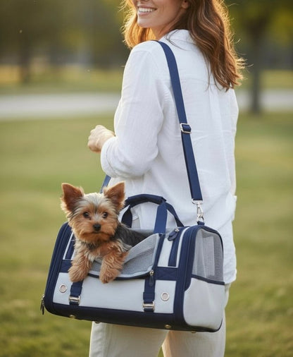 Canvas Dog Carrier Airline Approved | Eco - Friendly up to 8kg - Jacky's Place