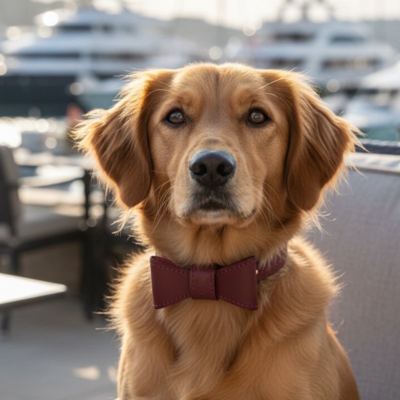 Elegance dog collar – Burgundy - Jacky's Place